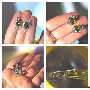 Peridot & Topaz Sterling Silver, 14K gold vermeil